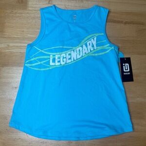 ID Ideology Kids Girl's Bright Blue Legendary Tank Top Size 6